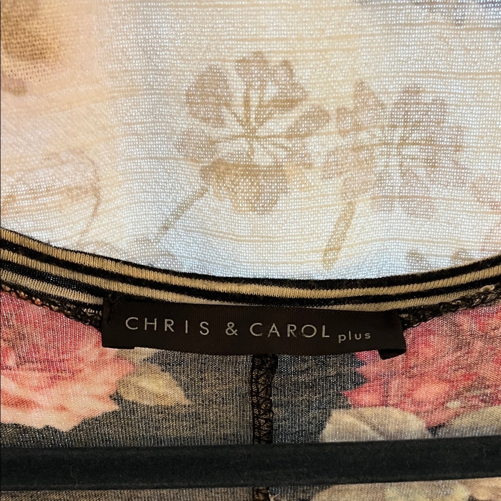 Chris & Carol Black Floral Long Sleeve Dress - Picture 2 of 8